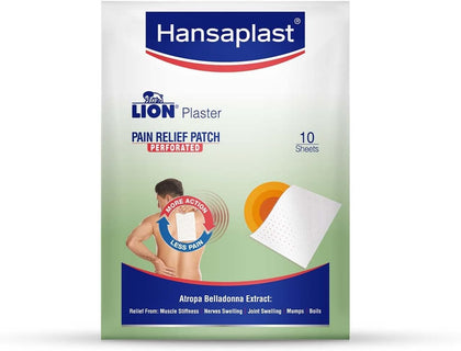 Hansaplasts Lion Plaster Pain Relief Patch 10 Sheet Pack of 1 Perforated