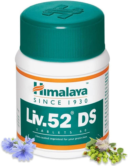 GENONE Himalaya Liv.52 DS Tablets, 60 Count, Liver Care and Detox Supplement