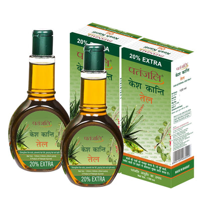 Patanjali Kesh Kanti Hair Oil 120ml / 4.05 fl oz - (Pack of 2)