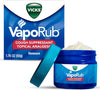 Vicks VapoRub, Original, Cough Suppressant, Topical Chest Rub & Analgesic Ointment, Medicated Vicks Vapors, Relief from Cough Due to Cold, Aches & Pains, 1.76oz