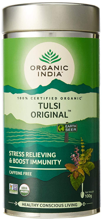 Tulsi Organic Original Loose Leaf Tea 100 g (Pack of 2)