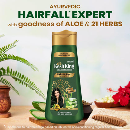 Anti Hairfall Shampoo | with 21 Ayurvedic Herbs & Aloe Vera | Provides Healthy Nourished Scalp | for Shiny & Smooth Hairs | 6.76 Fl Oz/200ml