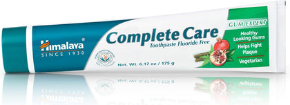 Himalaya Complete Care Toothpaste, Fights Plaque, Freshens Breath, Fluoride Free, Plant-Based, with Neem, Pomegranate, No Artificial Flavors, Cruelty Free, Mint Flavor, 6.17 Oz, 2 Pack…