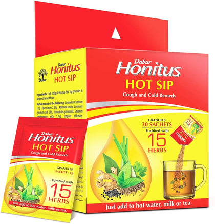 Dabur Honitus Hot Sip- Ayurvedic Kaadha (Pack Of 30 Sachets)