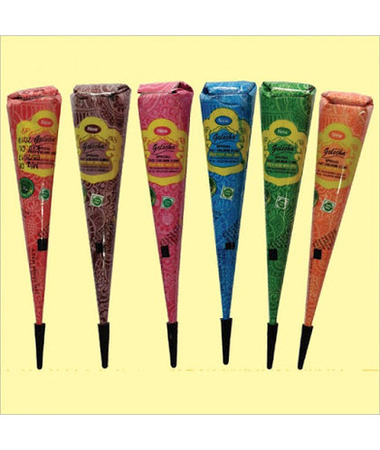 golecha multi colour mehandi cone pack of 12